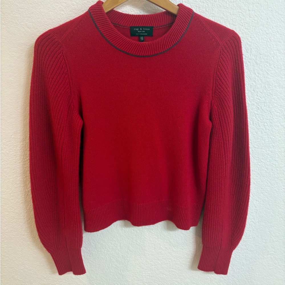Rag & Bone Red Cashmere Sweater